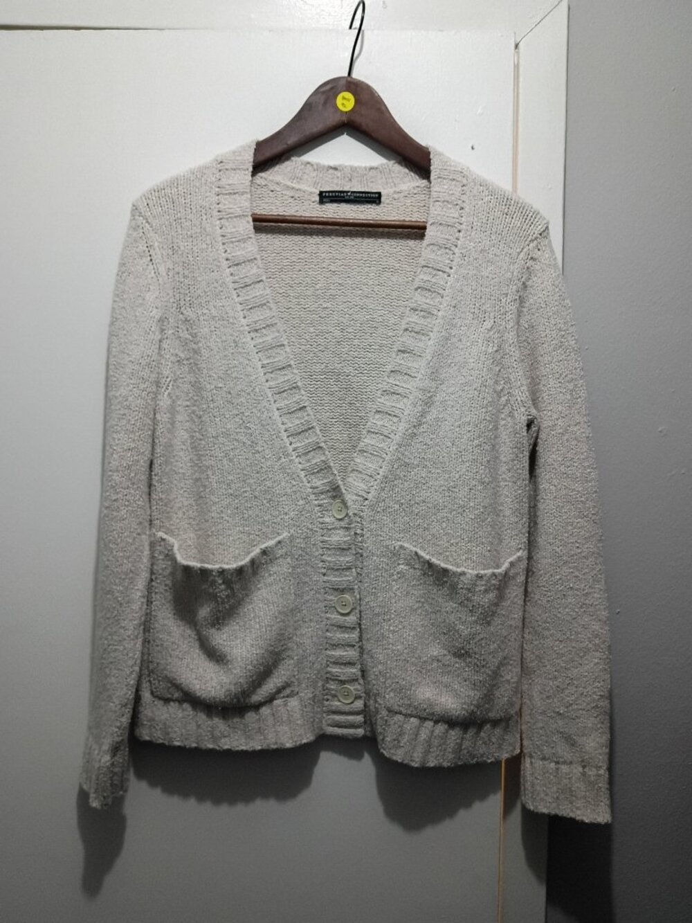 PERUVIAN CONNECTION pima cotton blend oat cardigan (S)